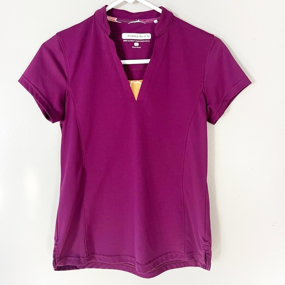 Pebble Beach Performance Athletic Golf Shirt Small Tennis Pickle Ball Top Pink